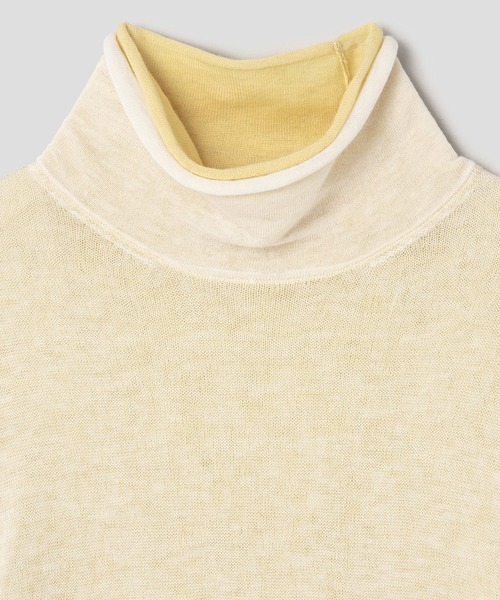 anggae(アンゲ)の「anggae/アンゲ LAYERED TWO TONE TURTLENECK ウール タートルネック ニットレイヤードトップス 冬服(ニット/セーター・レディース・ブラック/イエロー/ピンク・S/M)」の22枚目の写真
