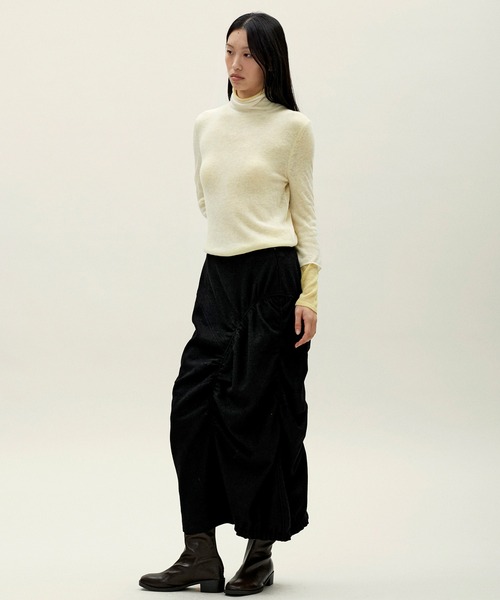 anggae(アンゲ)の「anggae/アンゲ LAYERED TWO TONE TURTLENECK ウール タートルネック ニットレイヤードトップス 冬服(ニット/セーター・レディース・ブラック/イエロー/ピンク・S/M)」の11枚目の写真