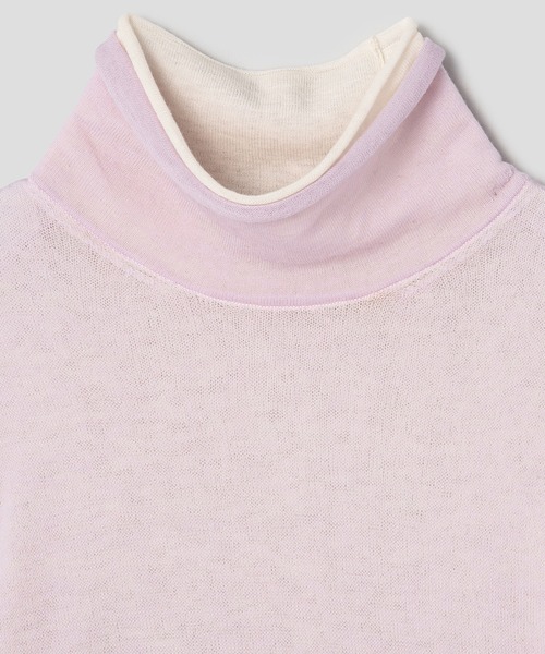 anggae(アンゲ)の「anggae/アンゲ LAYERED TWO TONE TURTLENECK ウール タートルネック ニットレイヤードトップス 冬服(ニット/セーター・レディース・ブラック/イエロー/ピンク・S/M)」の9枚目の写真