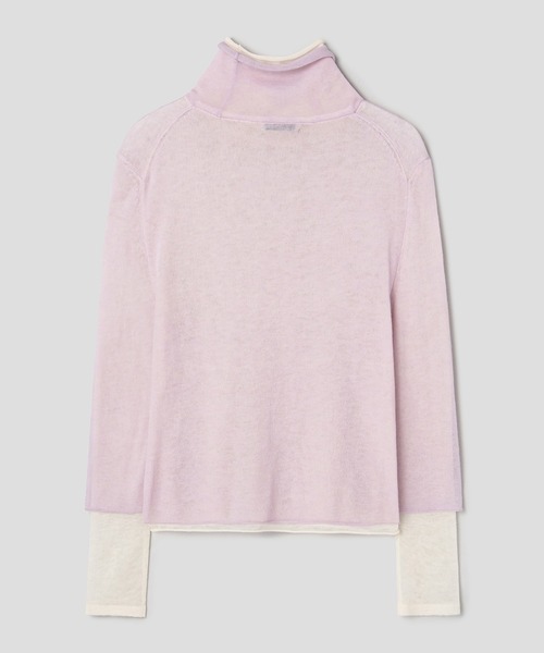 anggae(アンゲ)の「anggae/アンゲ LAYERED TWO TONE TURTLENECK ウール タートルネック ニットレイヤードトップス 冬服(ニット/セーター・レディース・ブラック/イエロー/ピンク・S/M)」の20枚目の写真
