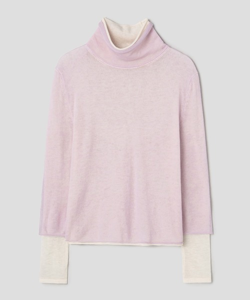 anggae(アンゲ)の「anggae/アンゲ LAYERED TWO TONE TURTLENECK ウール タートルネック ニットレイヤードトップス 冬服(ニット/セーター・レディース・ブラック/イエロー/ピンク・S/M)」の17枚目の写真