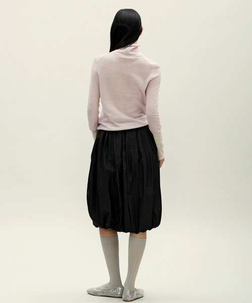 anggae(アンゲ)の「anggae/アンゲ LAYERED TWO TONE TURTLENECK ウール タートルネック ニットレイヤードトップス 冬服(ニット/セーター・レディース・ブラック/イエロー/ピンク・S/M)」の6枚目の写真