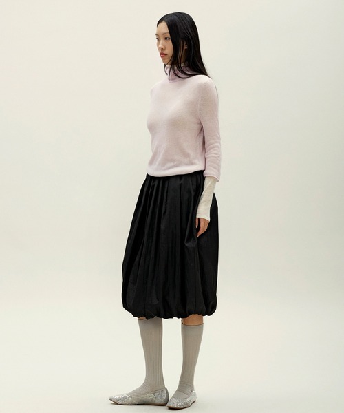 anggae(アンゲ)の「anggae/アンゲ LAYERED TWO TONE TURTLENECK ウール タートルネック ニットレイヤードトップス 冬服(ニット/セーター・レディース・ブラック/イエロー/ピンク・S/M)」の13枚目の写真
