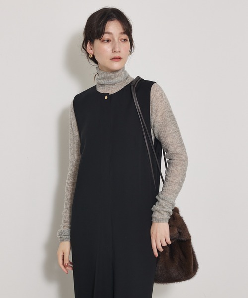 qualite（カリテ）の「【オールシーズン大活躍】ダブルサテンオールインワン/秋服/冬服/オケージョン/パーティ（つなぎ/オールインワン・レディース・ブラック・38/36）」の8枚目の写真