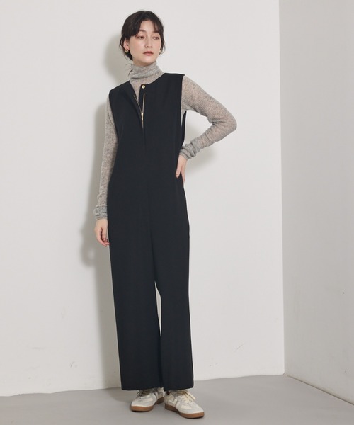 qualite（カリテ）の「【オールシーズン大活躍】ダブルサテンオールインワン/秋服/冬服/オケージョン/パーティ（つなぎ/オールインワン・レディース・ブラック・38/36）」の11枚目の写真