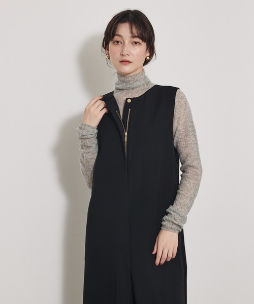 qualite（カリテ）の「【オールシーズン大活躍】ダブルサテンオールインワン/秋服/冬服/オケージョン/パーティ（つなぎ/オールインワン・レディース・ブラック・38/36）」の10枚目の写真