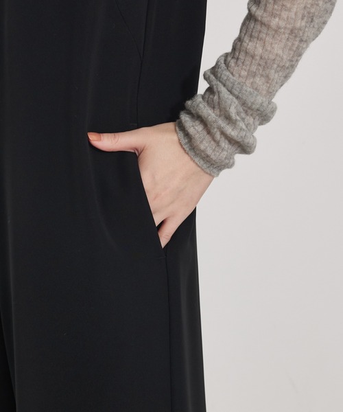 qualite（カリテ）の「【オールシーズン大活躍】ダブルサテンオールインワン/秋服/冬服/オケージョン/パーティ（つなぎ/オールインワン・レディース・ブラック・38/36）」の16枚目の写真