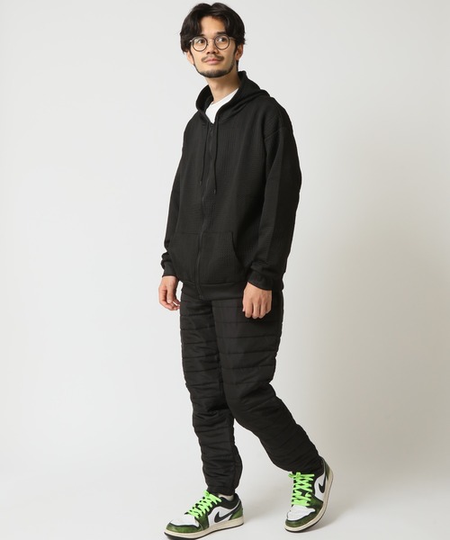 ARCADE（アーケード）の「ジャガード織り ゆったり ジップパーカー（パーカー・メンズ・ホワイト/ブラック・S/M/L/XL/2XL）」の9枚目の写真