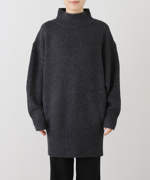 【ほぼ未使用✨】AP STUDIO ウール100% ふわふわニット　黒　秋冬活躍 ほぼ未使用✨】AP STUDIO ウール100% ふわふわニット 黒 秋冬活躍 首元