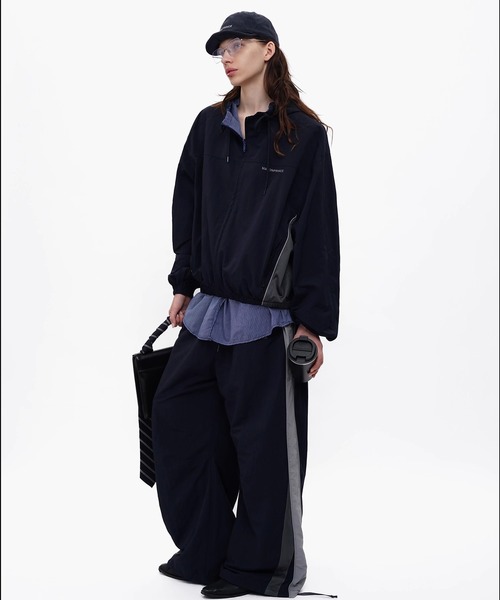 MASONPRINCE（メイソンプリンス）の「オーバーサイズ  リバーシブル チェックシャツ フード付きブルゾン WT4301【MASONPRINCE】【2025AW】（ブルゾン・メンズ・ネイビー・L/M/S）」の2枚目の写真