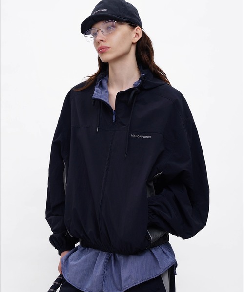 MASONPRINCE（メイソンプリンス）の「オーバーサイズ  リバーシブル チェックシャツ フード付きブルゾン WT4301【MASONPRINCE】【2025AW】（ブルゾン・メンズ・ネイビー・L/M/S）」の3枚目の写真