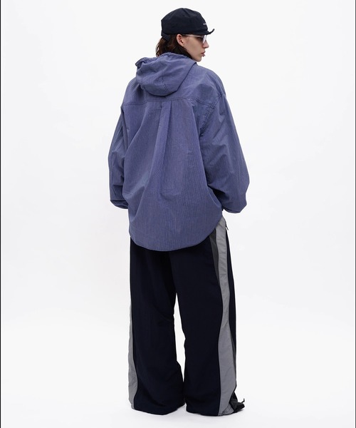 MASONPRINCE（メイソンプリンス）の「オーバーサイズ  リバーシブル チェックシャツ フード付きブルゾン WT4301【MASONPRINCE】【2025AW】（ブルゾン・メンズ・ネイビー・L/M/S）」の5枚目の写真