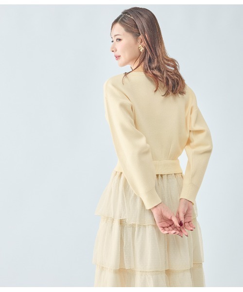 PEACH JOHN(ピーチジョン)の「ティアードコンビニットワンピース(ワンピース・レディース・アイボリー/ブラック・ONE SIZE)」の4枚目の写真