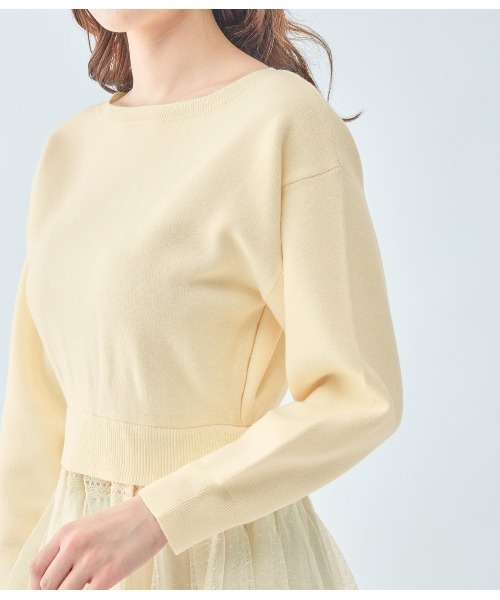 PEACH JOHN(ピーチジョン)の「ティアードコンビニットワンピース(ワンピース・レディース・アイボリー/ブラック・ONE SIZE)」の12枚目の写真