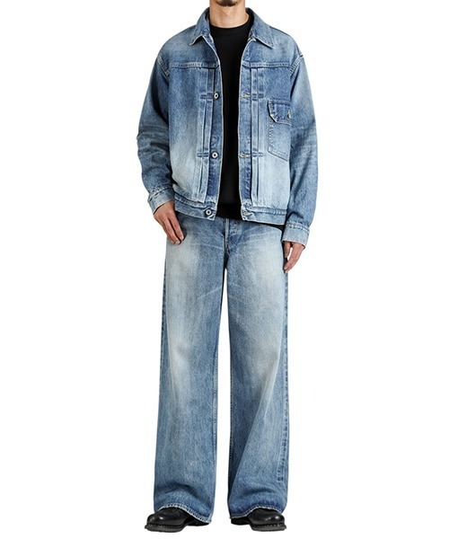 marka（マーカ）の「marka / マーカ：WIDE LEG JEANS -ORGANIC COTTON 13.5oz SELVEDGE DENIM-：M25C02PT01C[COR]（デニムパンツ・メンズ・ブルー系その他・S/M）」の10枚目の写真