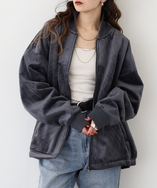 ベロア風バルーンアウター ベロア風バルーンアウター