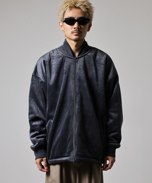 裏シャギーボンディング ベロア MA-1タイプ ZIPブルゾン（ブルゾン
