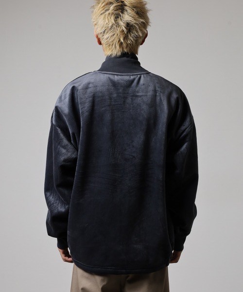 セール】裏シャギーボンディング ベロア MA-1タイプ ZIPブルゾン