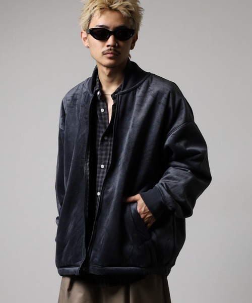 セール】裏シャギーボンディング ボリュームネック ベロア ZIP