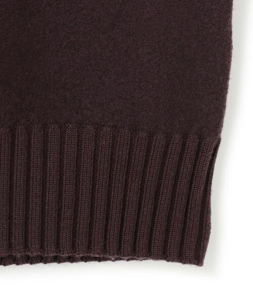 セール】ボイルドウールコンビ ジップ タートルニット（ニット