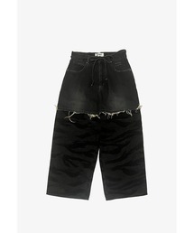 LAYERED ARMY DENIM PANTS