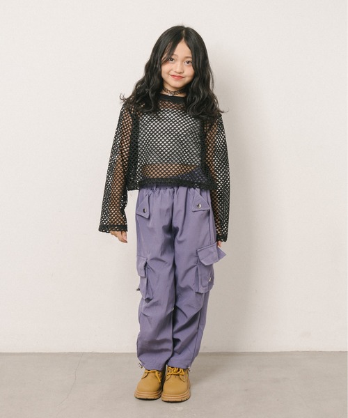 URBAN CHERRY（アーバンチェリー）の「カラーカーゴパンツ（カーゴパンツ・キッズ・パープル/ピンク/ブラック・130cm/140cm/150cm/120cm）」の21枚目の写真
