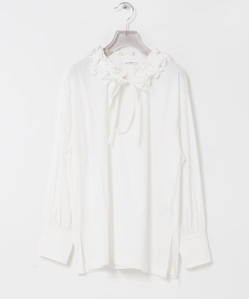 URBAN RESEARCH（アーバンリサーチ）の「frillブラウス（シャツ/ブラウス・レディース・キャメル/ブラック/オフホワイト・FREE）」の12枚目の写真