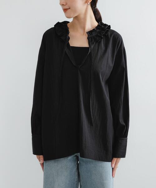 URBAN RESEARCH（アーバンリサーチ）の「frillブラウス（シャツ/ブラウス・レディース・キャメル/ブラック/オフホワイト・FREE）」の21枚目の写真