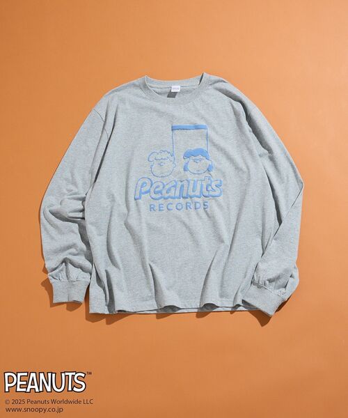 PEANUTS(ピーナッツ)の「■PEANUTS ミュージカルノート ロンTEE(Tシャツ/カットソー・レディース・グレー・FREE)」の2枚目の写真