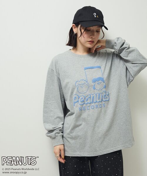 PEANUTS(ピーナッツ)の「■PEANUTS ミュージカルノート ロンTEE(Tシャツ/カットソー・レディース・グレー・FREE)」の6枚目の写真