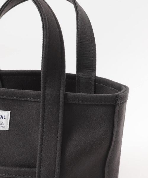 ORCIVAL（オーシバル）の「ORCIVAL　MELTON TOTE BAG SMALL（トートバッグ・レディース・チャコールグレー/ベージュ・ONE）」の3枚目の写真