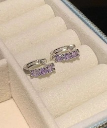 《Bz》ビジューフープピアス/ペア（RZ）