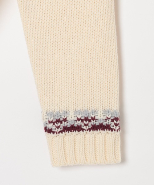 BAYFLOW（ベイフロー）の「ノルディックニットプルオーバー（ニット/セーター・レディース・グレー/オフホワイト・FREE）」の6枚目の写真
