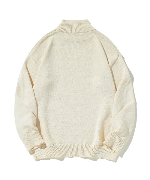 aimoha(アイモハ)の「ハイネック ニットプルオーバー/High-neck knit pullover (AW)(ニット/セーター・メンズ・ライトベージュ/ブラック・X-LARGE/XX-LARGE/XXX-LARGE)」の4枚目の写真