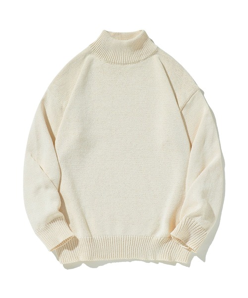 aimoha(アイモハ)の「ハイネック ニットプルオーバー/High-neck knit pullover (AW)(ニット/セーター・メンズ・ライトベージュ/ブラック・X-LARGE/XX-LARGE/XXX-LARGE)」の3枚目の写真