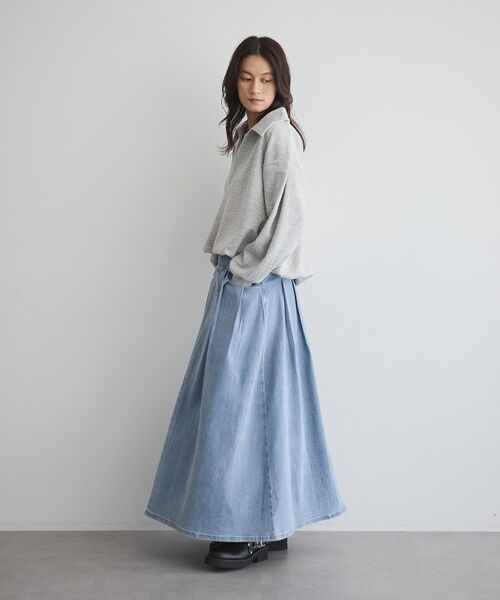 GARAGE OF GOOD CLOTHING（ガレージオブグッドクロージング）の「襟付きスキッパードロストプルオーバー（スウェット・レディース・ホワイト/杢グレー・FREE）」の17枚目の写真