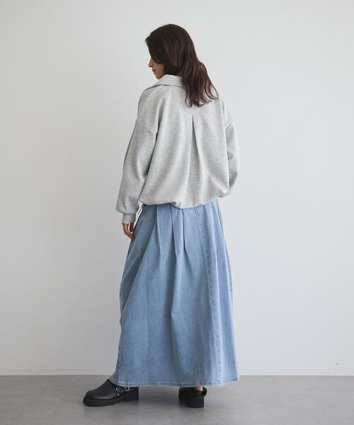 GARAGE OF GOOD CLOTHING（ガレージオブグッドクロージング）の「襟付きスキッパードロストプルオーバー（スウェット・レディース・ホワイト/杢グレー・FREE）」の18枚目の写真