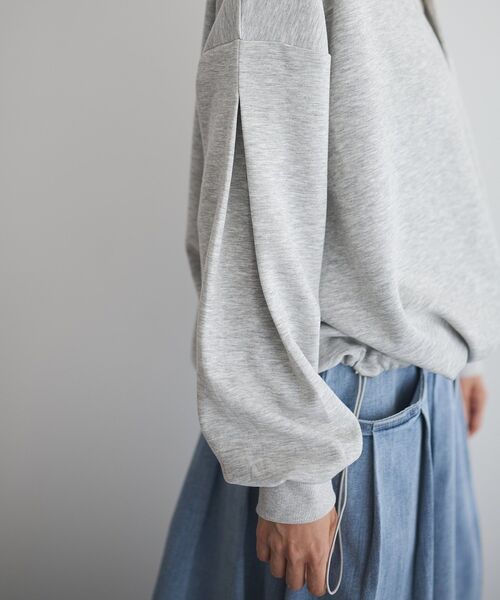 GARAGE OF GOOD CLOTHING（ガレージオブグッドクロージング）の「襟付きスキッパードロストプルオーバー（スウェット・レディース・ホワイト/杢グレー・FREE）」の19枚目の写真