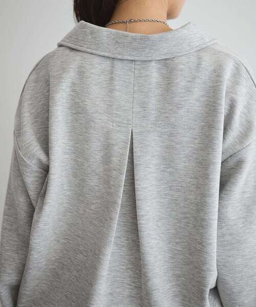 GARAGE OF GOOD CLOTHING（ガレージオブグッドクロージング）の「襟付きスキッパードロストプルオーバー（スウェット・レディース・ホワイト/杢グレー・FREE）」の20枚目の写真