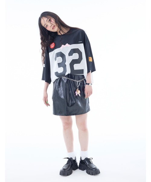 Little sunny bite(リトルサニーバイト)の「【RES】【little sunny bite】sporty mesh big tee(Tシャツ/カットソー・レディース・ホワイト/ブラック・MEDIUM/SMALL)」の3枚目の写真