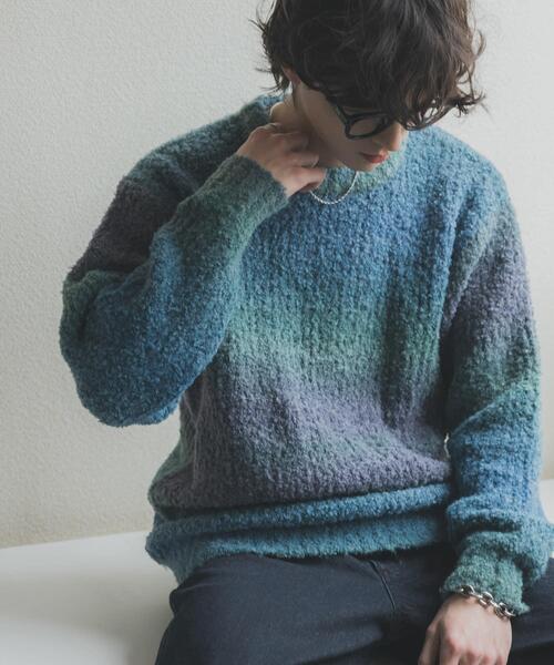 セール】『ユニセックス』ブークレグラデーションニット（ニット