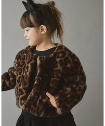 IENA ENFANT(イエナアンファン)のエコファーショートコート kids(ノーカラーコート)