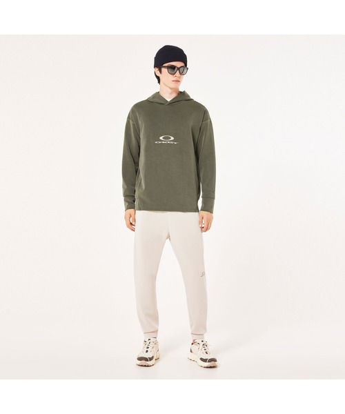 OAKLEY(オークリー)の「オークリー EN NEW RETRO FLEECE HOODIE 1.7/パーカー/吸汗速乾/ストレッチ/MENS/メンズ/OAKLEY(パーカー・メンズ・グレー系その他/ライトグレー/アイボリー・XL/S/M/L)」の17枚目の写真
