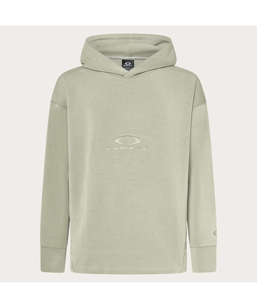 OAKLEY(オークリー)の「オークリー EN NEW RETRO FLEECE HOODIE 1.7/パーカー/吸汗速乾/ストレッチ/MENS/メンズ/OAKLEY(パーカー・メンズ・グレー系その他/ライトグレー/アイボリー・XL/S/M/L)」の4枚目の写真