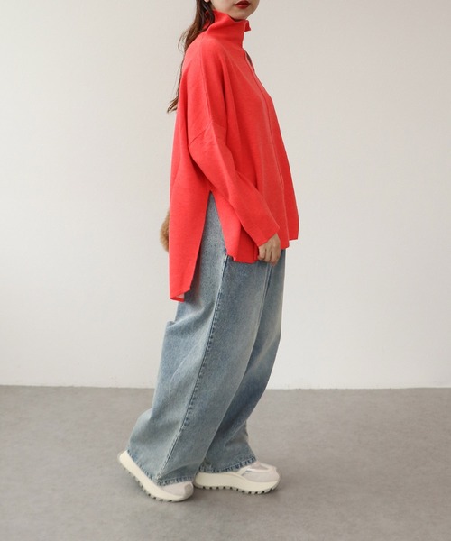 Cepica(セピカ)の「配色リバーシブルニットプルオーバー(ニット/セーター・レディース・ブルー/オレンジ・FREE)」の3枚目の写真