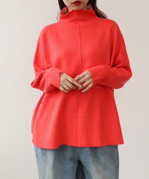 Cepica(セピカ)の「配色リバーシブルニットプルオーバー(ニット/セーター・レディース・ブルー/オレンジ・FREE)」の4枚目の写真