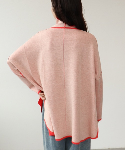 Cepica(セピカ)の「配色リバーシブルニットプルオーバー(ニット/セーター・レディース・ブルー/オレンジ・FREE)」の7枚目の写真