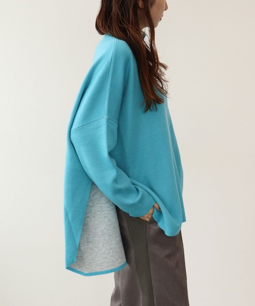 Cepica(セピカ)の「配色リバーシブルニットプルオーバー(ニット/セーター・レディース・ブルー/オレンジ・FREE)」の13枚目の写真