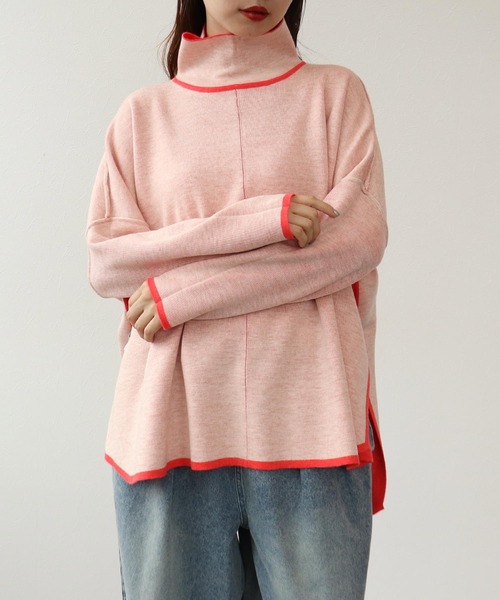 Cepica(セピカ)の「配色リバーシブルニットプルオーバー(ニット/セーター・レディース・ブルー/オレンジ・FREE)」の9枚目の写真