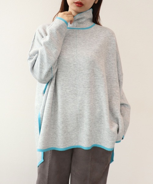 セール】配色リバーシブルニットプルオーバー（ニット/セーター
